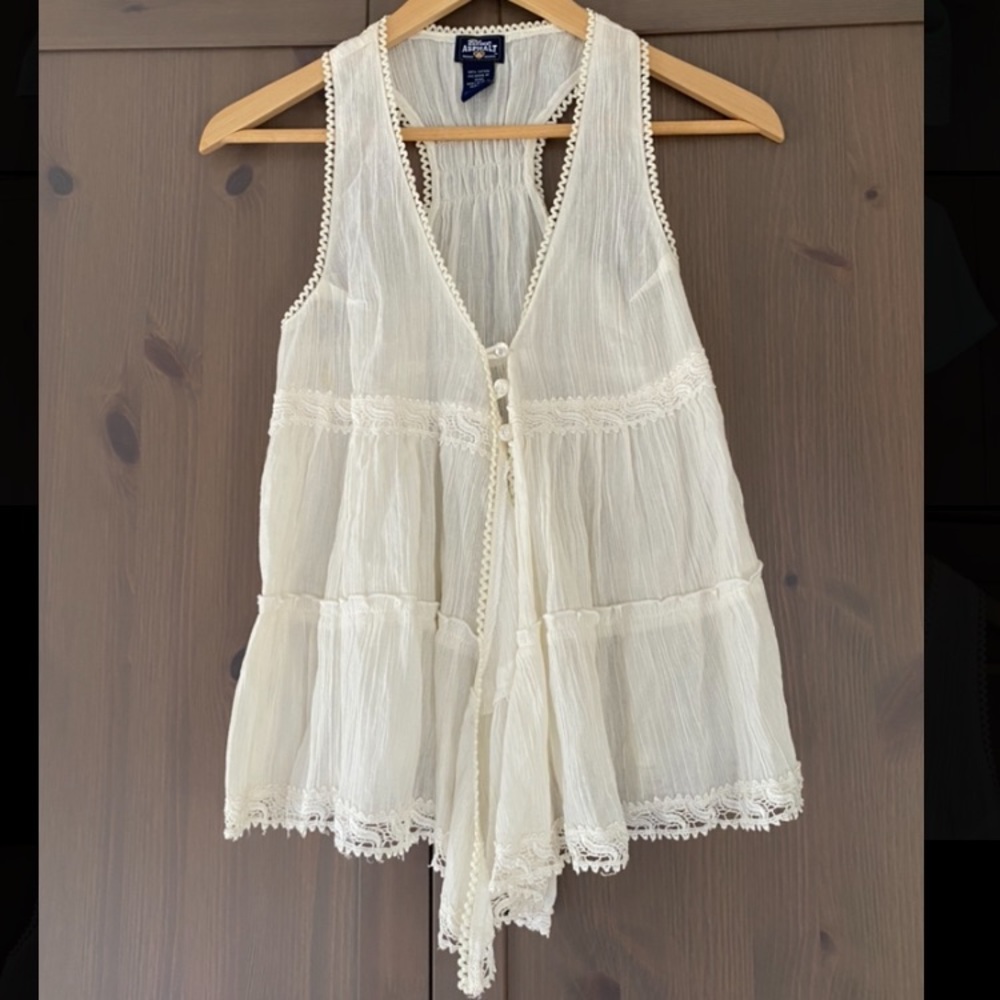 BLUE ASPHALT | 90’s Peasant Lace Top 🕊